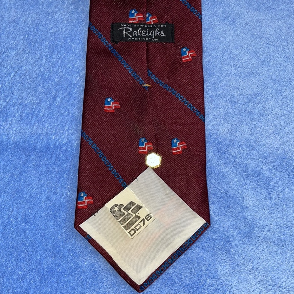 Vintage Raleighs Neck Tie. Maroon. Prince Consort. - Picture 3 of 7
